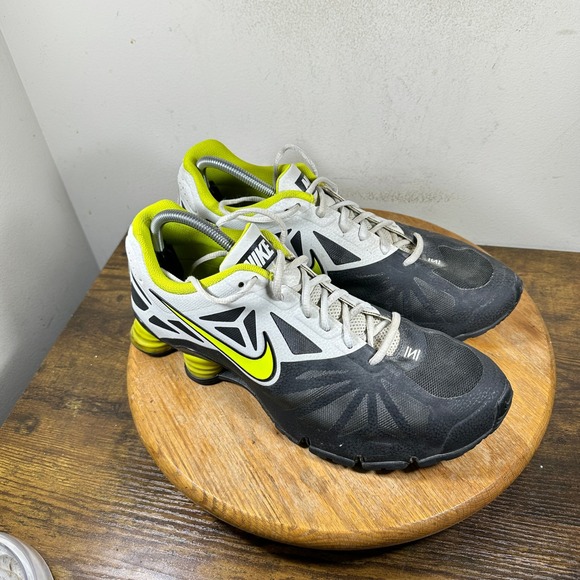 Nike Shox NZ Mens Athletic Shoes White Black Neon Yellow Size 12 631760-001 main image 4